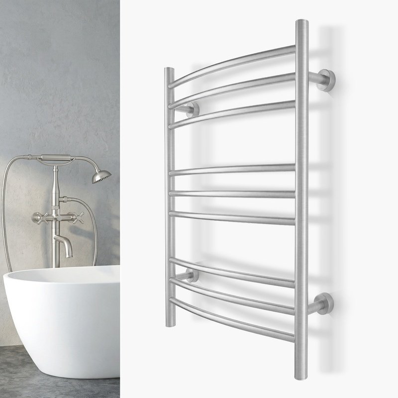 Riviera Brushed Towel Warmer Landing Page Image on Wall Square