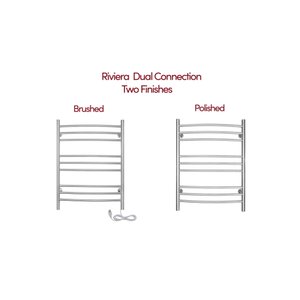 Riviera Towel Warmer: Versatile Dual Connection Bathroom Heating