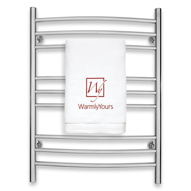 Riviera polished stainless steel towel warmer - wall mounted