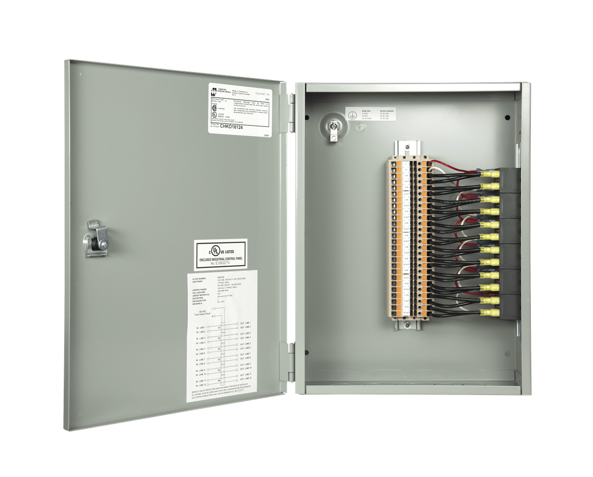 RLY-12PL-CC 12 pole relay panel OPEN