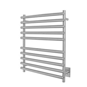 Rome brushed stainless steel towel warmer - wall mounted