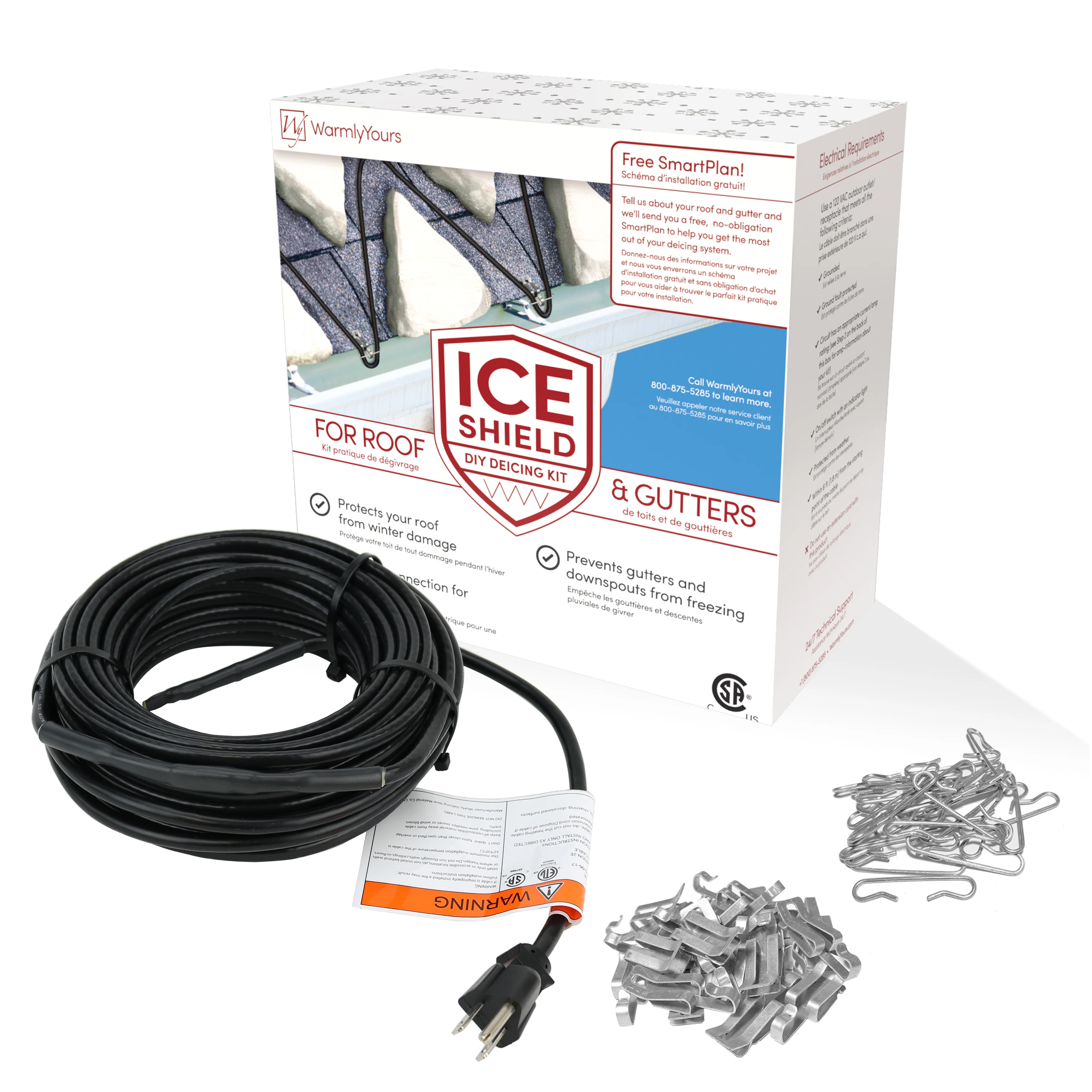 Ice Shield: DIY Roof and Gutter Deicing Kit: Constant Wattage Support