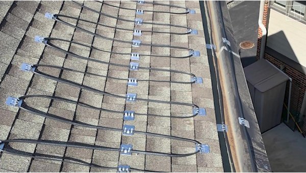 Roof and Gutter Deicing Installation (Self-Regulating Cables) on an Asphalt Shingle Roof
