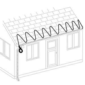 Roof and Gutter Drawing Line Diagram