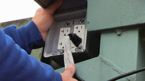 Roof and Gutter installation for WarmlyYours Office power source