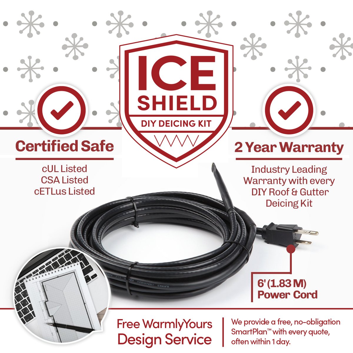 Roof & Gutter DIY Deicing Kit Enriched Image - Benefits