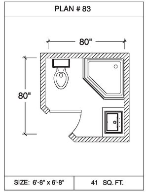 101 Floor Plans Tempzone Cables With Strip Bathroom - Plan 83. 18 sq.ft ...