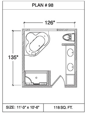 101 Floor Plans Tempzone Cables With Strip Bathroom - Plan 98. 55 sq.ft ...