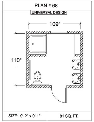 101 Floor Plans Tempzone Cables With Strip Bathroom - Plan 68. 55 sq.ft ...