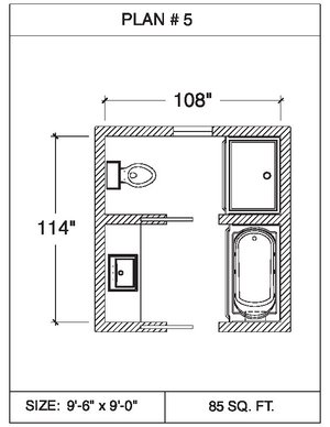 101 Floor Plans Tempzone Cables With Strip Bathroom - Plan 5. 38 sq.ft ...