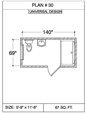 101 Floor Plans Tempzone Cables With Strip Bathroom - Plan 30. 38 sq.ft ...