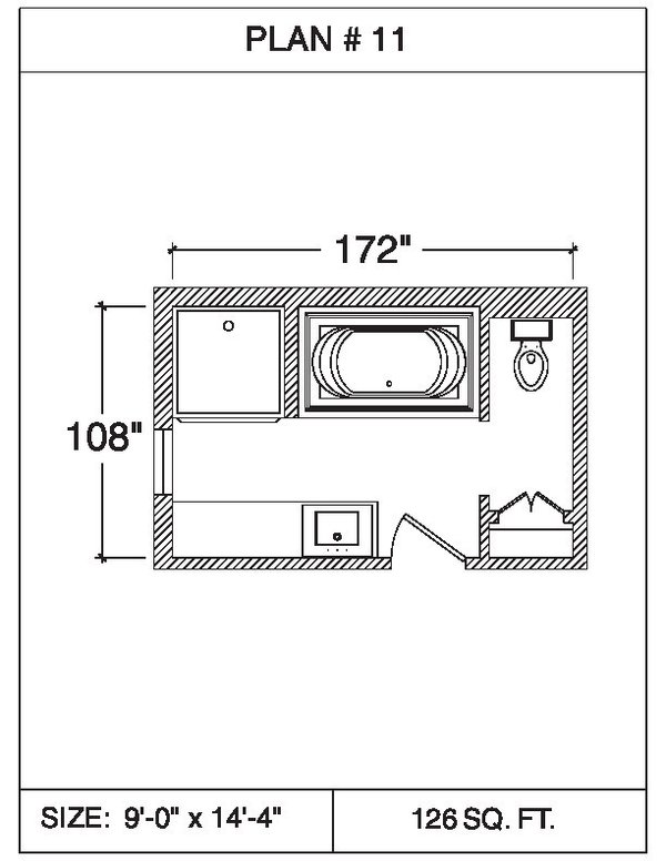 101 Floor Plans Tempzone Cables With Strip Bathroom - Plan 11. 55 sq.ft ...