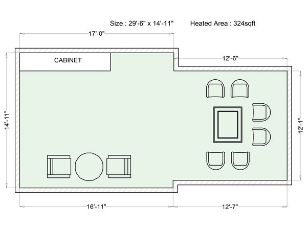 Basement Plan Large 2 324 Sq Ft With Tempzone Floor Heating Floor Plan Floor Heating