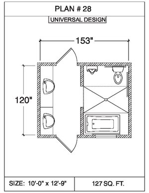 101 Floor Plans Tempzone Cables With Strip Bathroom - Plan 28. 75 sq.ft ...