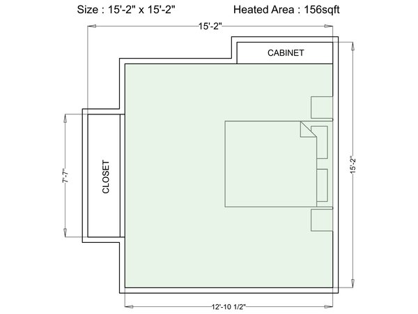 Bedroom Large 2 - 156 sq.ft. with TempZone Floor Heating Floor Plan ...