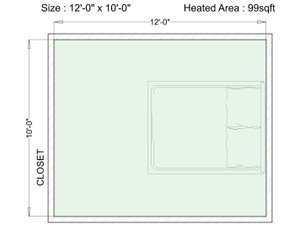 Bedroom Small 4 - 99 sq.ft. with TempZone Floor Heating Floor Plan ...