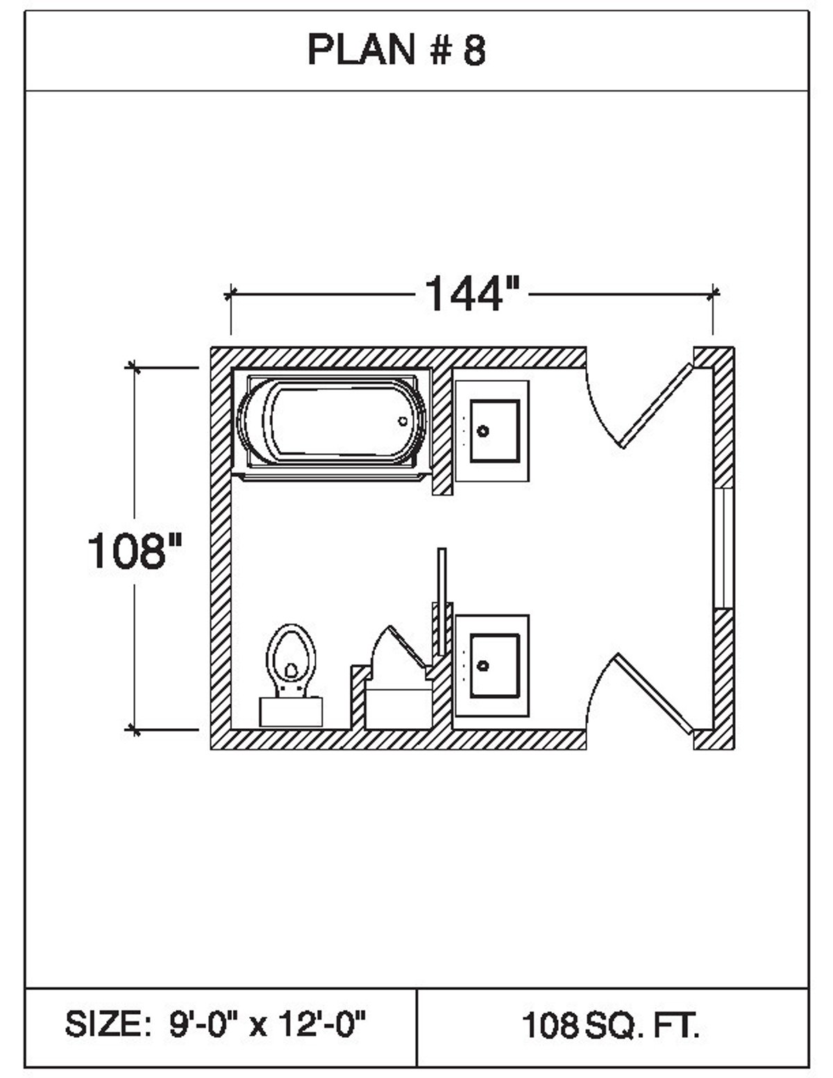 101 Floor Plans Tempzone Cables With Strip Bathroom - Plan 8. 65 sq.ft ...