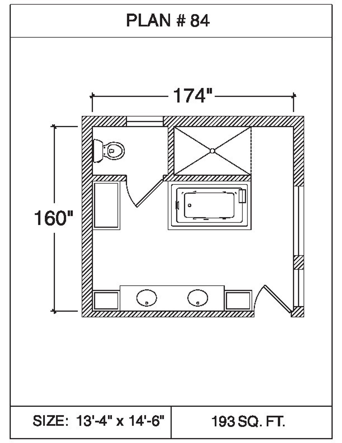 101 Floor Plans Tempzone Cables With Strip Bathroom - Plan 84. 108 sq ...