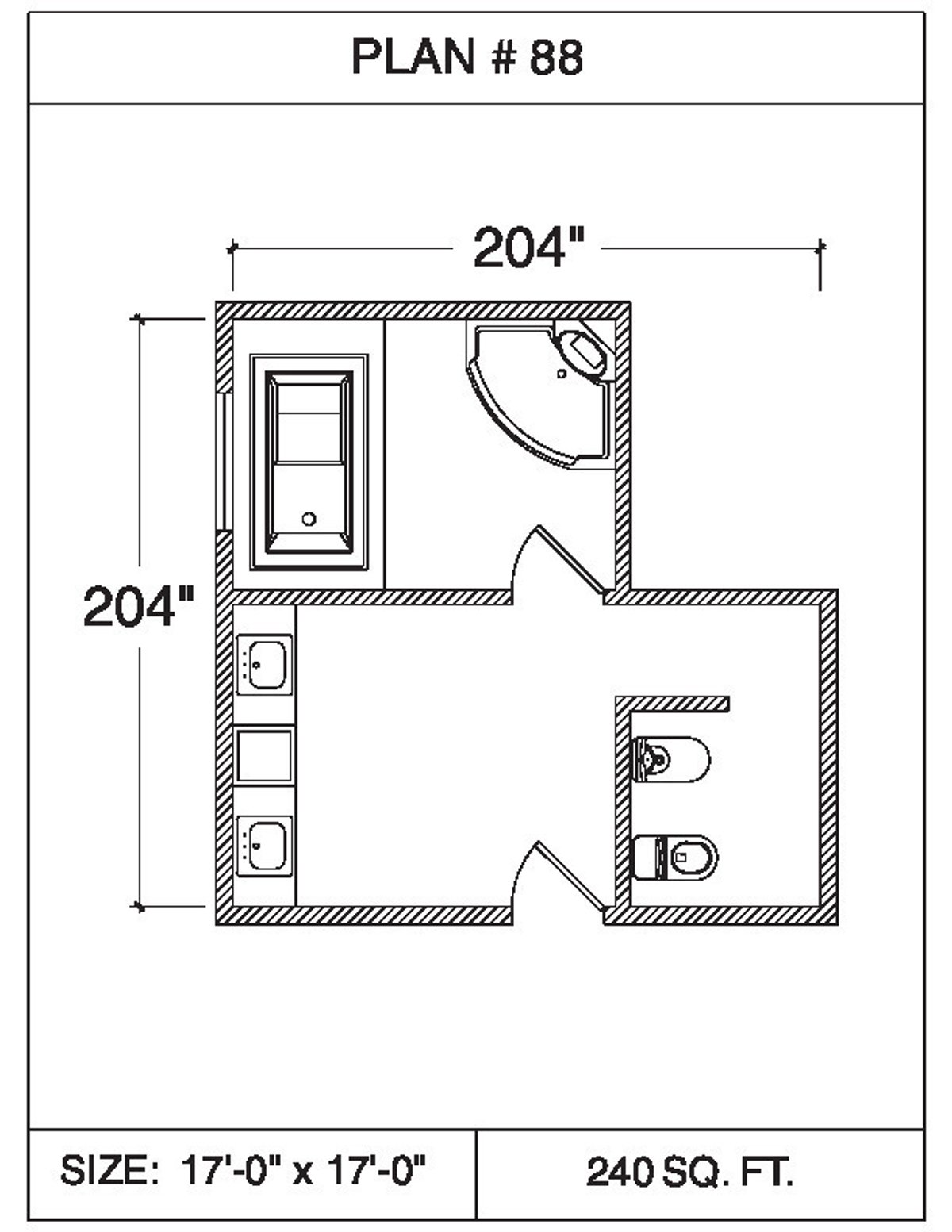 101 Floor Plans Tempzone Cables With Strip Bathroom - Plan 88. 149 sq ...