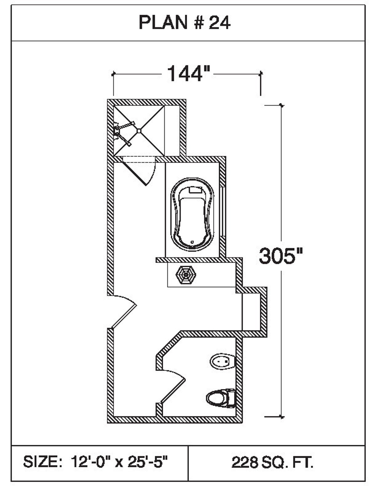 101 Floor Plans Tempzone Cables With Strip Bathroom - Plan 24. 129 sq ...