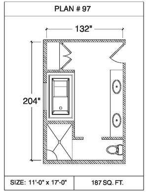 101 Floor Plans Tempzone Cables With Strip Bathroom - Plan 97. 94 sq.ft ...