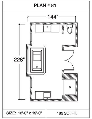 101 Floor Plans Tempzone Cables With Strip Bathroom - Plan 81. 108 Sq 