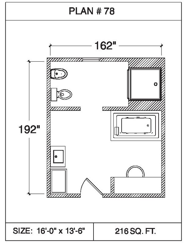 101 Bathroom Floor Plans 