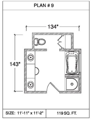 101 Floor Plans Tempzone Cables With Strip Bathroom - Plan 9. 65 sq.ft ...