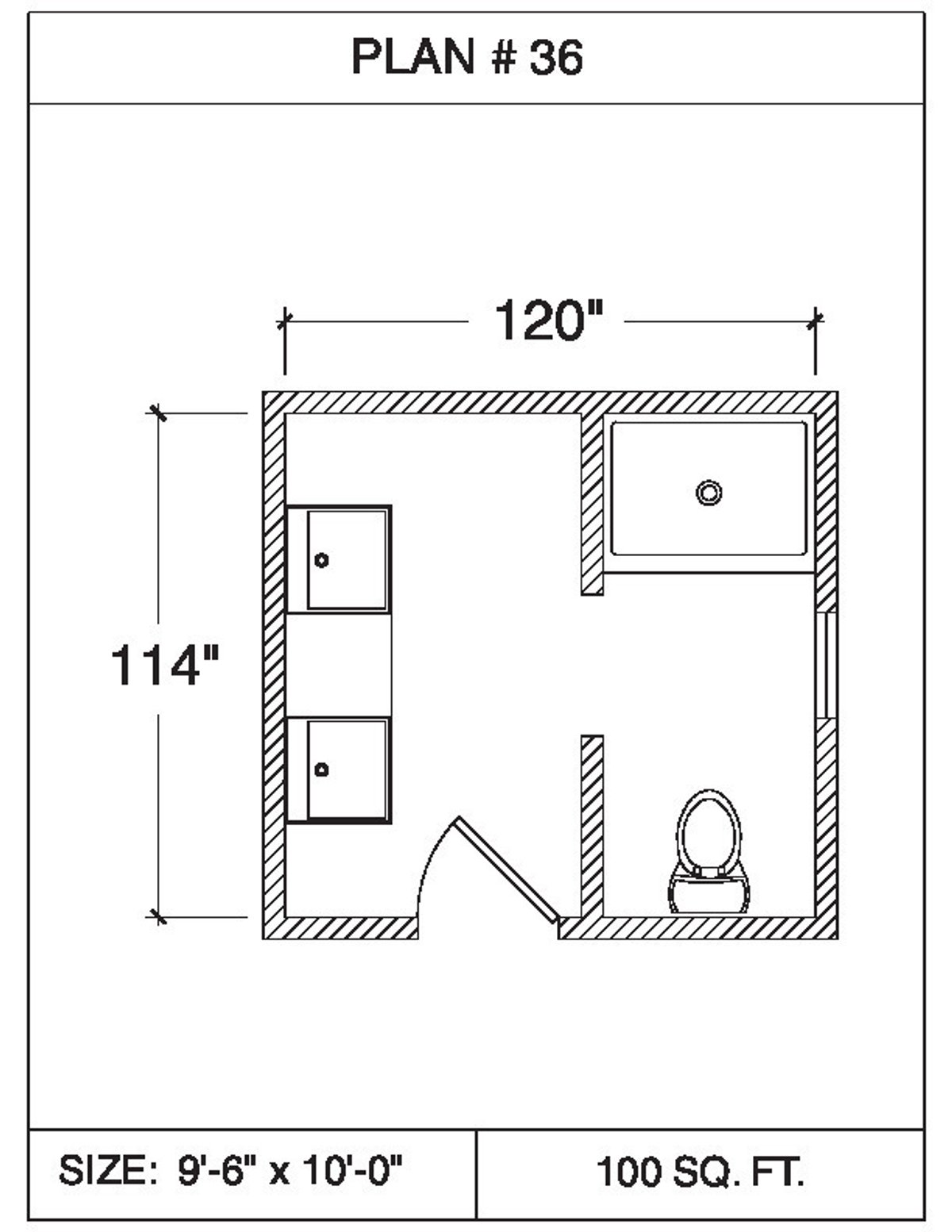 101 Floor Plans Tempzone Cables With Strip Bathroom - Plan 36. 55 sq.ft ...