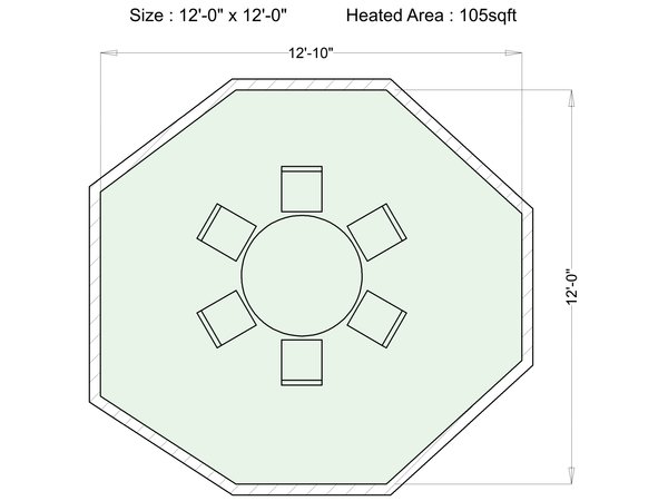 Sunroom Floor Plan Sunroom Small 2. 105 sq.ft. with TempZone Floor ...