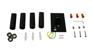 Round Black Towel Warmer Hardware Kit (Malta)