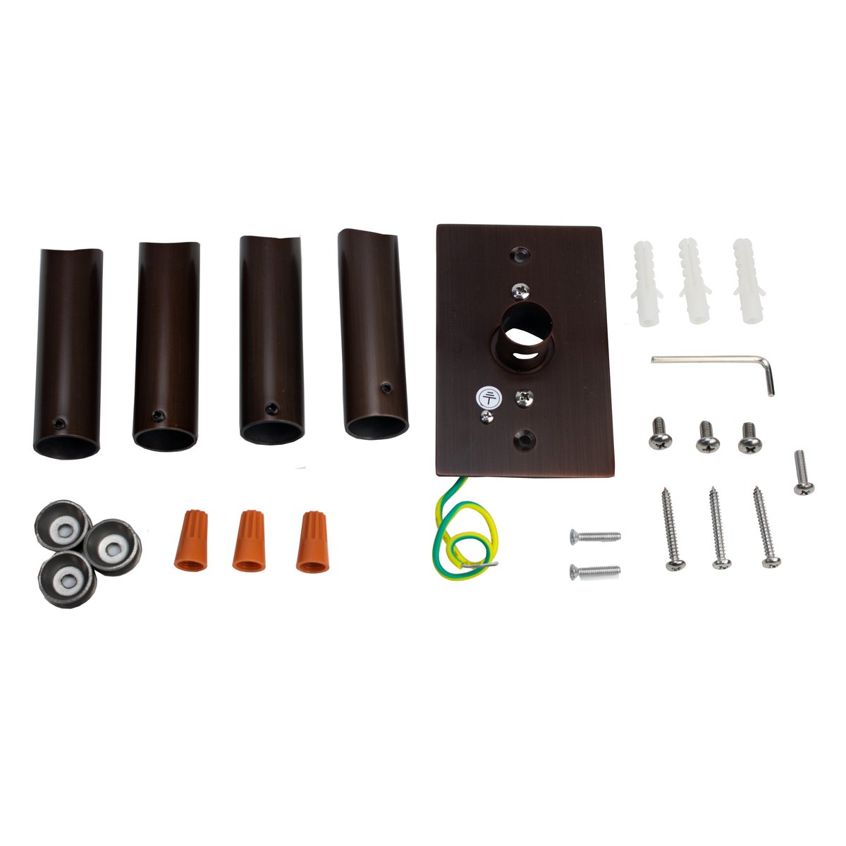 Round Bronze Towel Warmer Hardware Kit (Huron, Bellagio)