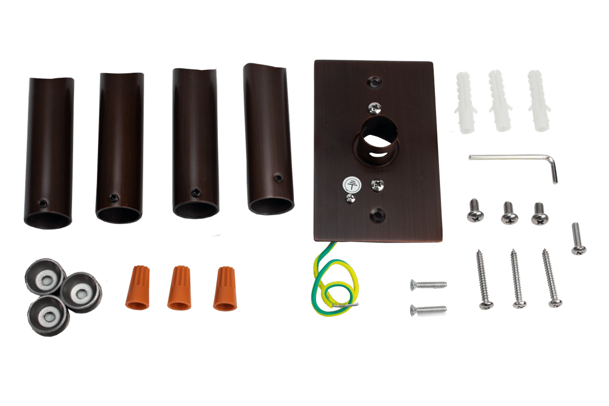 Round Bronze Towel Warmer Hardware Kit (Huron, Bellagio)