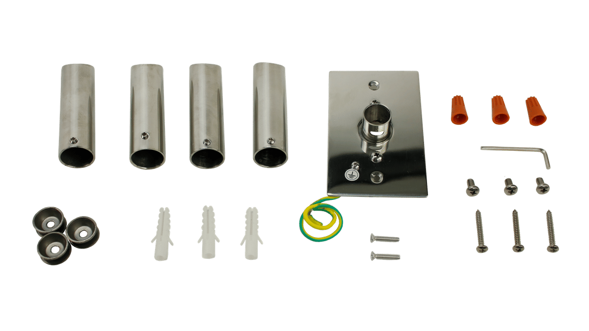 Round Polished Towel Warmer Hardwire Kit (Malta, Ontario, Bellagio, Vida)