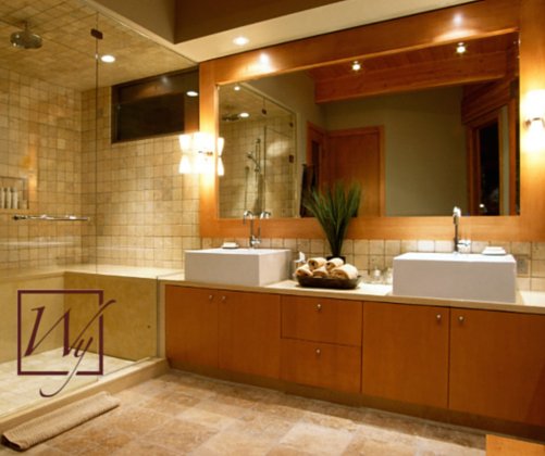 Bathroom remodel enhanced with shower floor and bench heating from WarmlyYours Radiant Heating