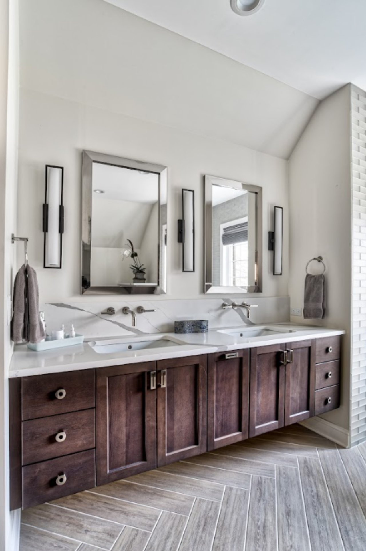 Princeton Elegance: A Master Bathroom Retreat Featuring Sierra Towel Warmers and Radiant Floor Heating
