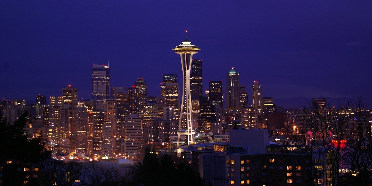 Seattle night skyline