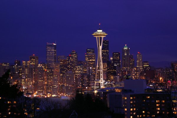 Seattle night skyline
