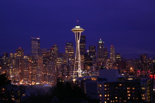 Seattle night skyline