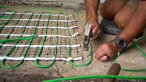 securing electric heating cable for snow melting EVANSTON, IL