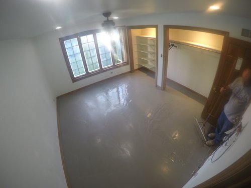 self leveling cement curing over floor heating