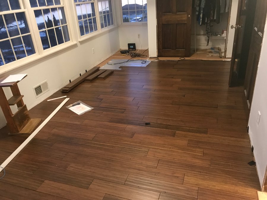 Share Your Story Customer: Final look of Environ installation over cork under bamboo floors