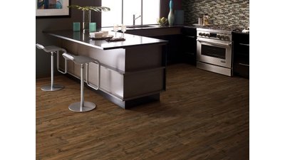 Shaw Floorte LVT planks in kitchen