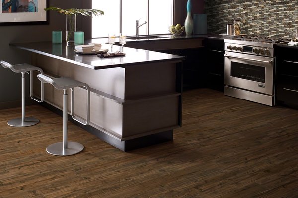 Shaw Floorte LVT planks in kitchen