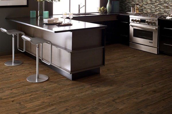 Shaw Floorte LVT planks in kitchen