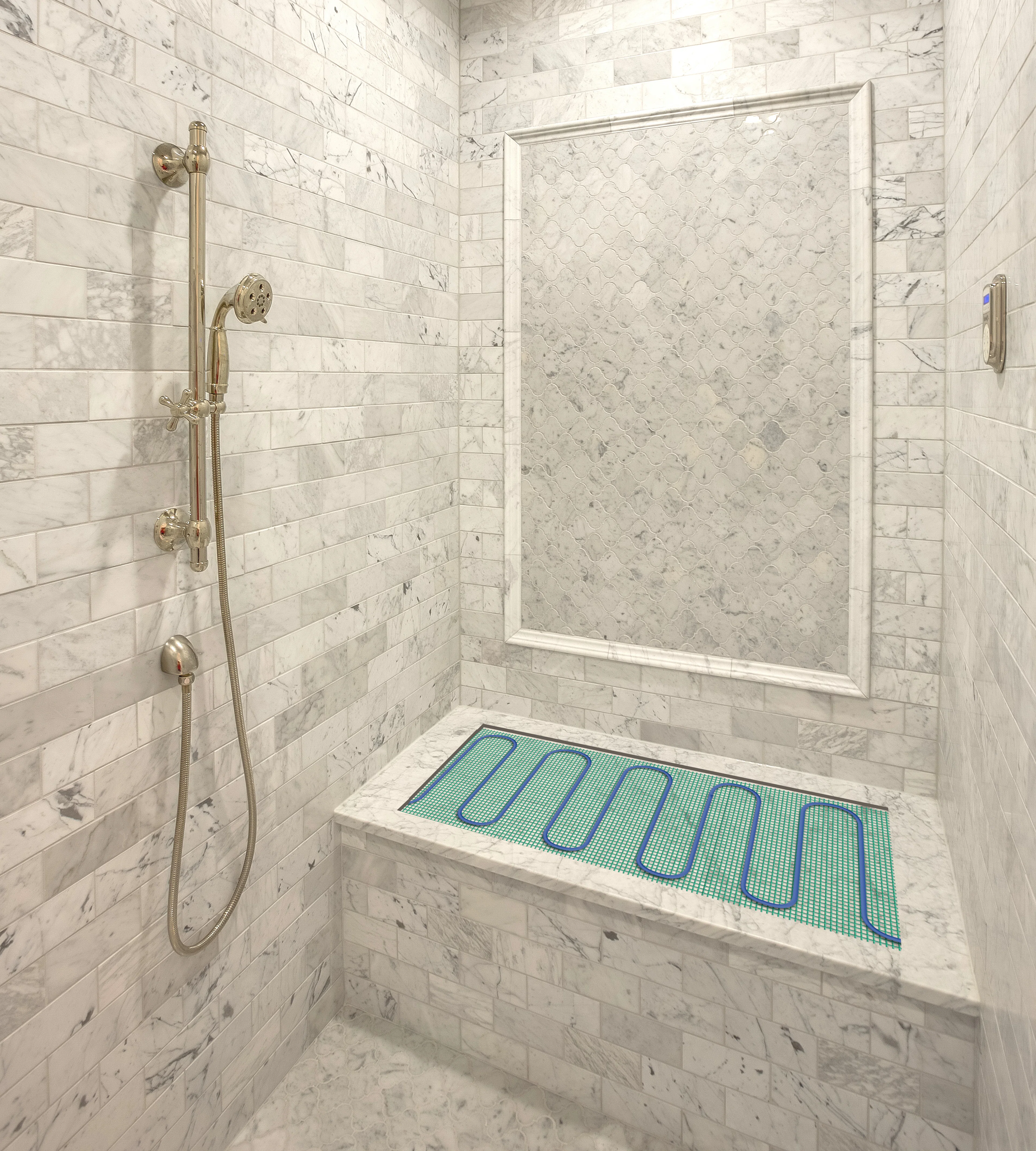 Radiant Heating for a Heated Shower Floor or Shower Bench