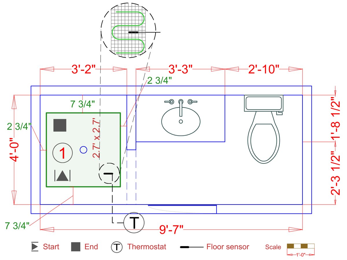 Shower floorplan smartplan
