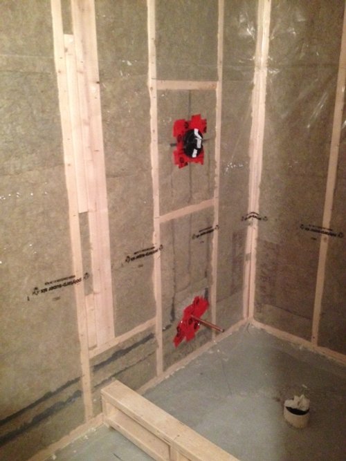 Shower prep for floor heating