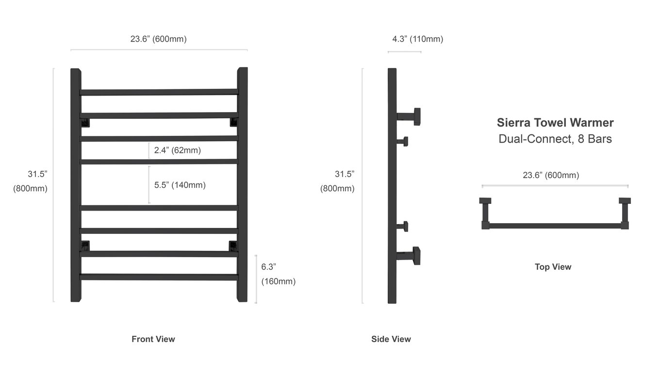 Sierra black dual connection dimensions-im14062-101521