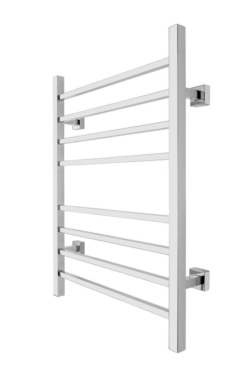 Sierra Dual Connect Towel Warmer Angle 2 Sierra polished stainless steel towel warmer - wall mounted